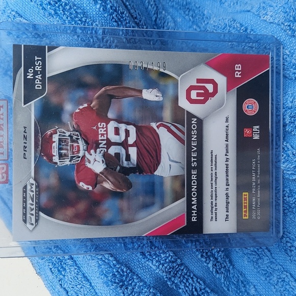 2021 Panini Prizm Draft Rhamondre Stevenson Blue Prizm Rookie card - Picture 2 of 6